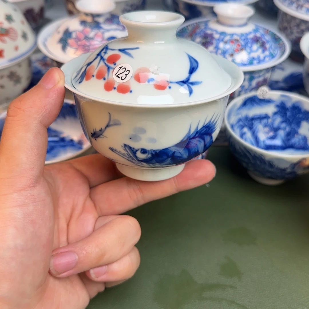 彦祖纯手工手绘茶具123