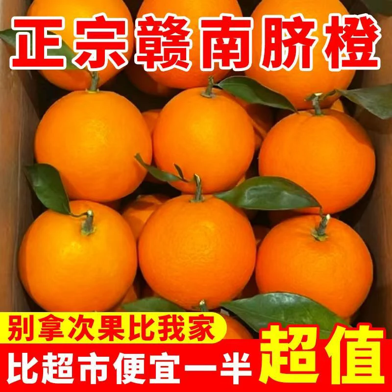 正宗赣南脐橙新鲜现摘应季水果产地直发多汁香甜手剥果冻橙子