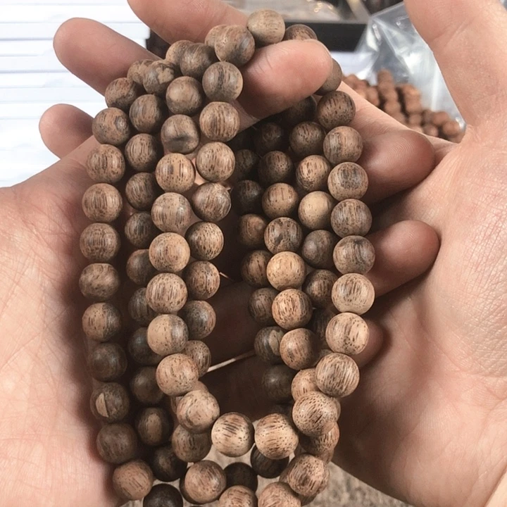 降真香手串/手链1.0/108莺歌绿半碳化料