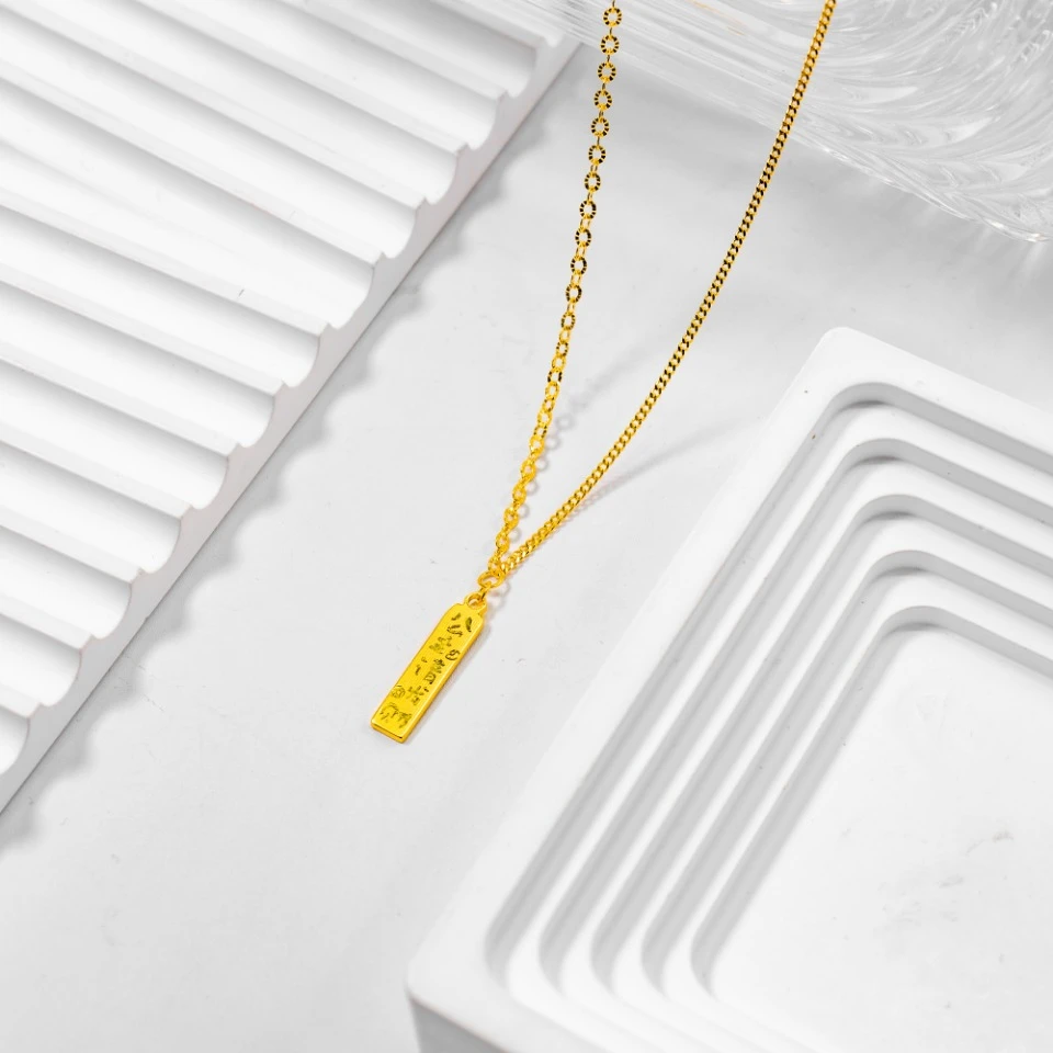 链子足银 公主请发财套链 时尚百搭 经典款式