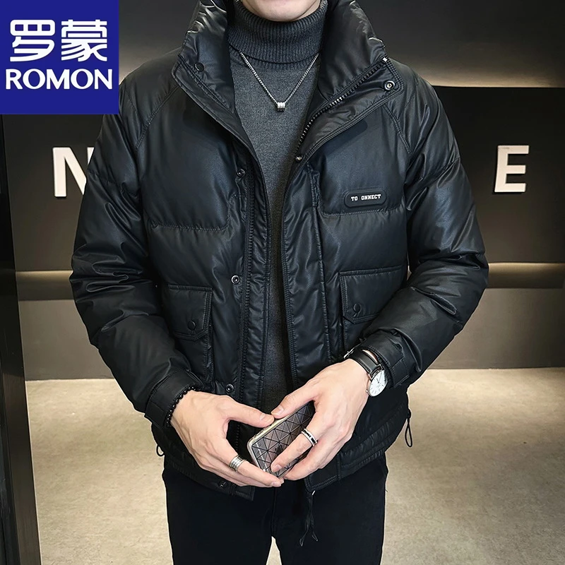 Romon/罗蒙冬季爆款立领款户外秋冬防寒新款降温保暖加厚时尚外套