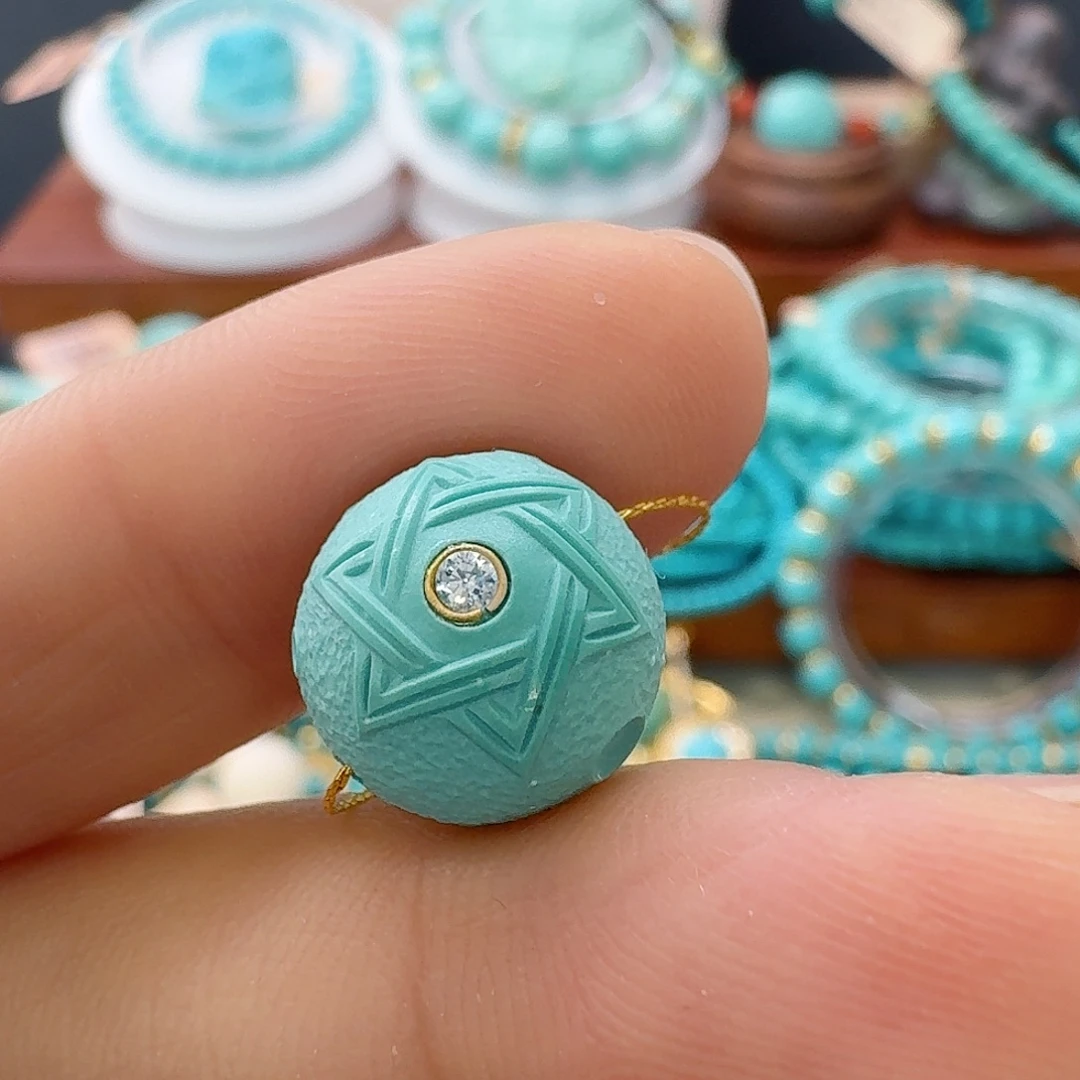 绿松石未镶嵌珠宝半成品