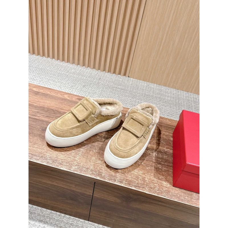 【DML】韩式包头拖休闲风休闲雪地靴棉鞋冬季纯色