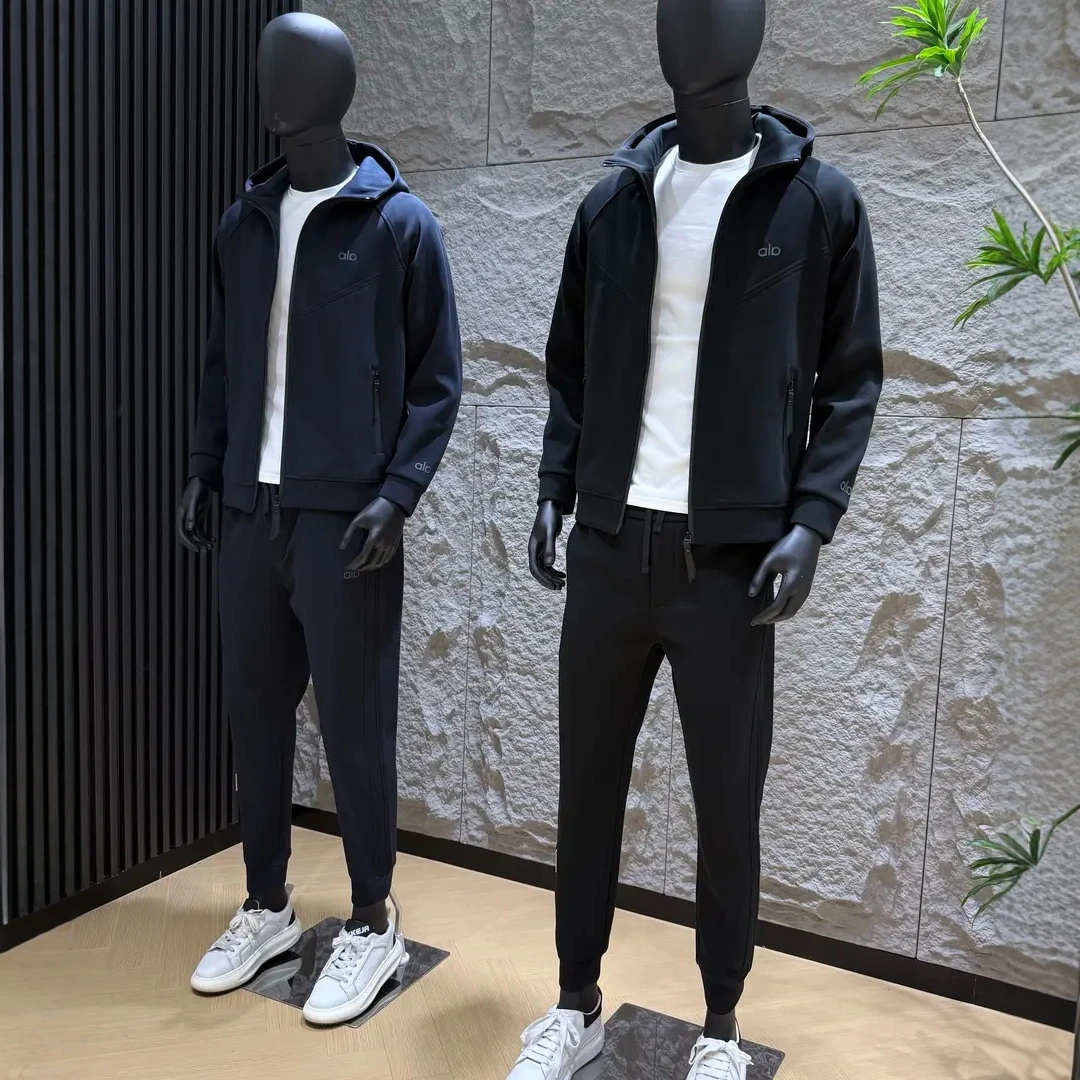 2025秋冬新款跑步连帽休闲运动外套卫裤男士秋季时尚户外套装