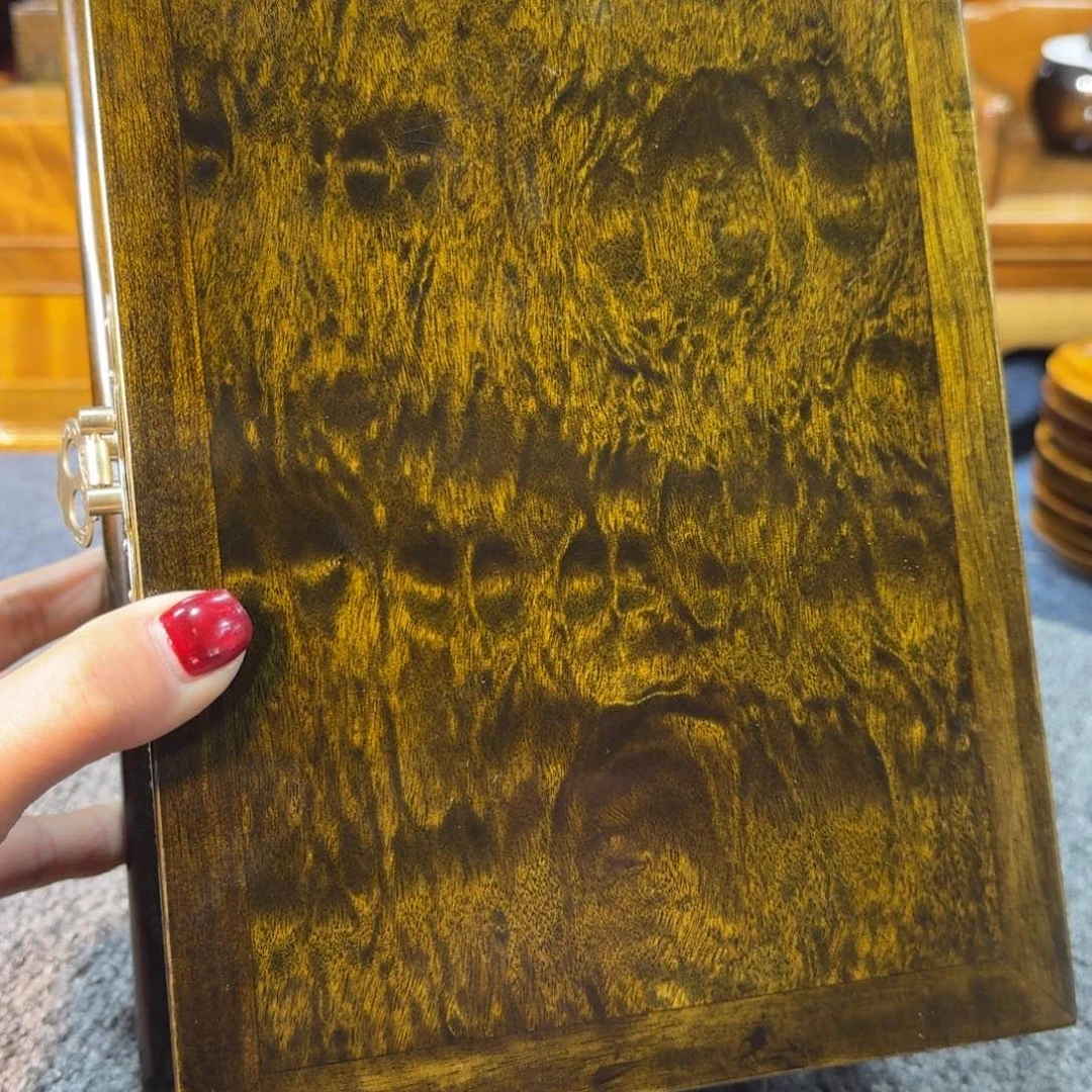 阴沉木乌木茶叶盒大号m 15