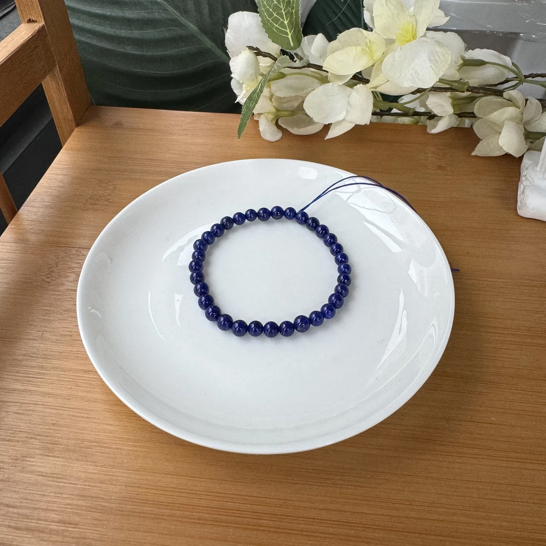 【珠宝厂长】约5mm+高品质青金石单圈手串