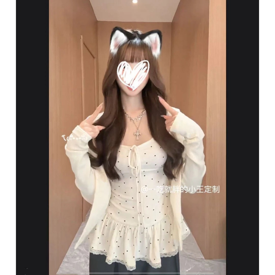 【小王家】纯欲风甜美INS风时尚套装时尚开衫小香风秋季套装