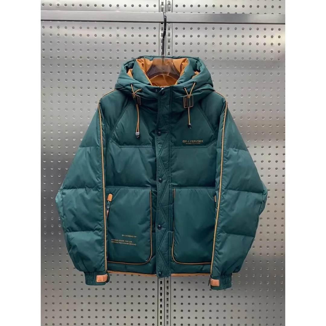 彪博冬季新款帅气保暖羽绒服男白鸭绒抗寒外套潮流百搭羽绒上衣服