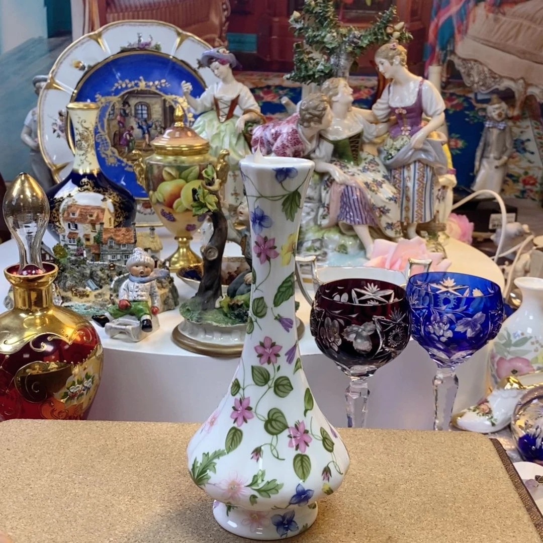 花瓶瓷器欧瓷咖啡杯水晶杯