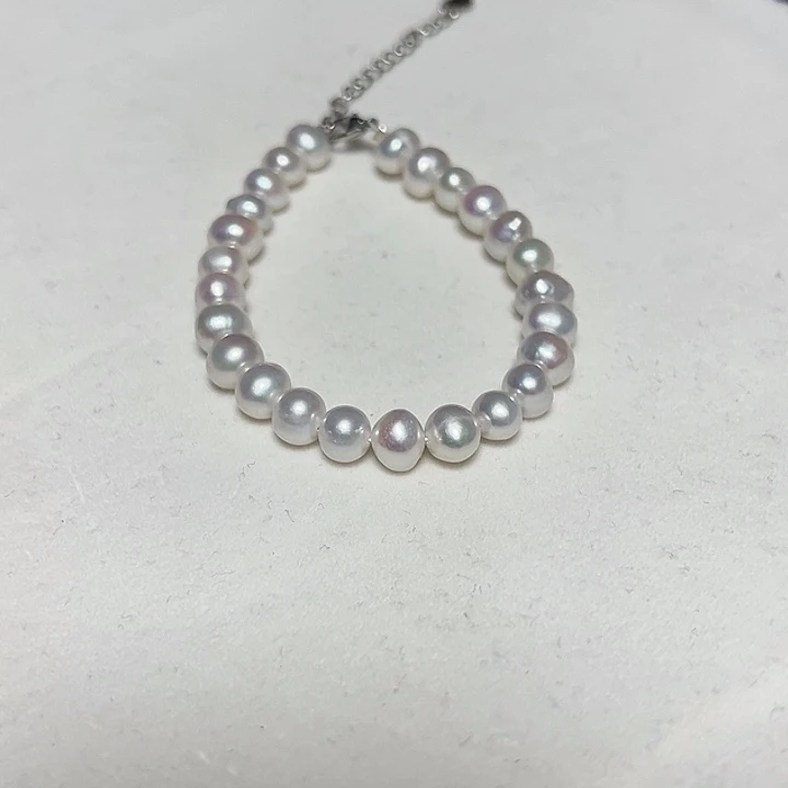 手绳淡水珍珠钛钢