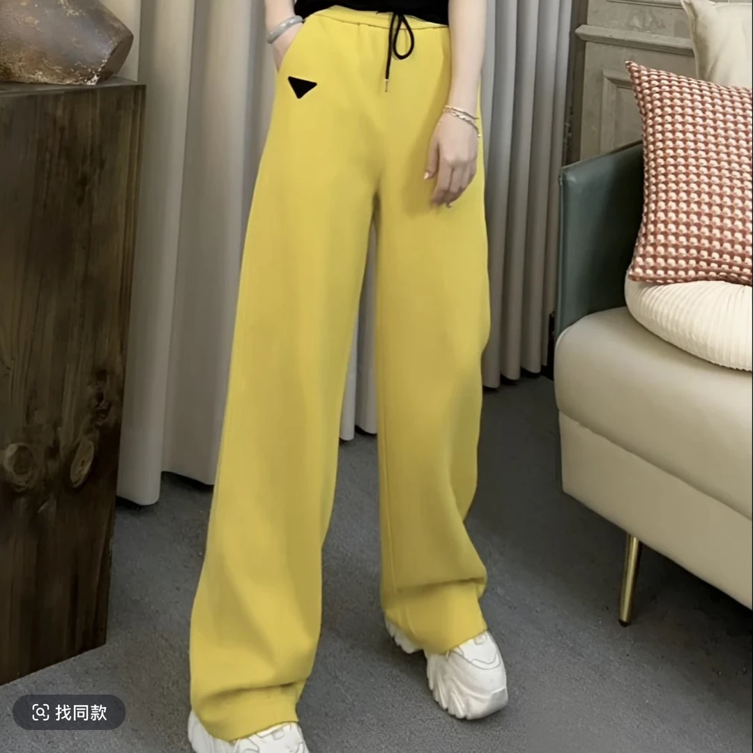 春季新款设计感时尚洋气百搭纯色直筒垂感阔腿休闲长裤H567阔腿裤