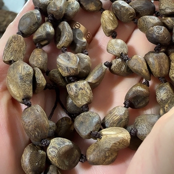 手串沉香绿奇楠沉香树丁随型多圈21克+多样性