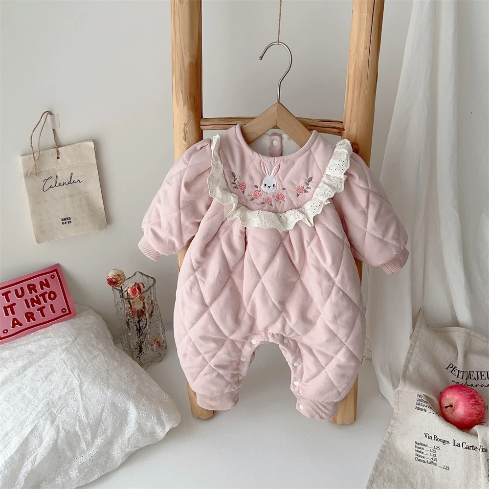 女长袖爬服秋冬季国风秋冬哈衣宝宝长爬套头冬款