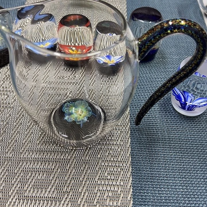 星空蓝花暗夜金把手