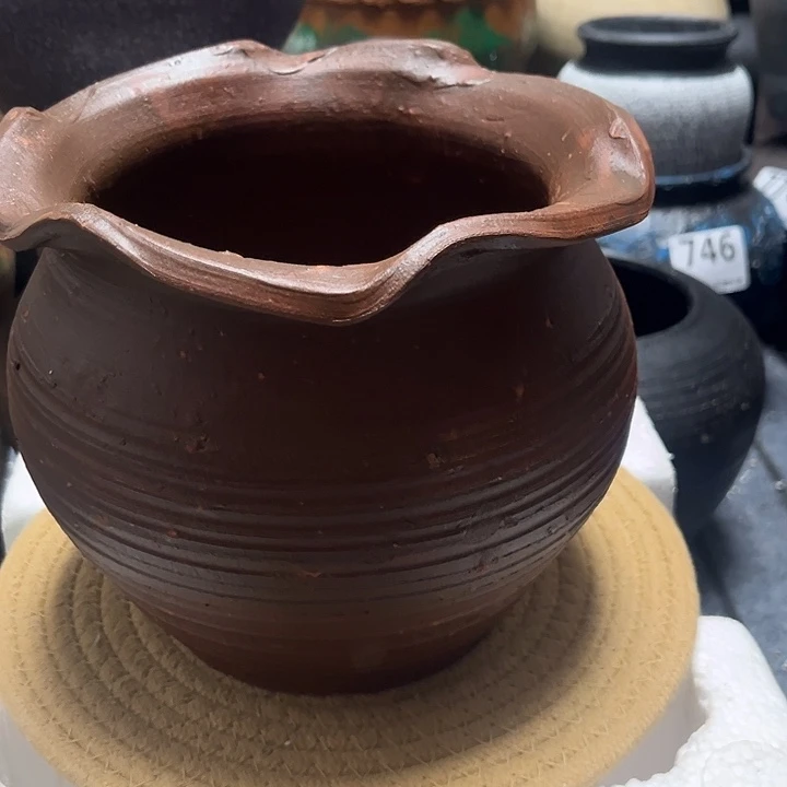 粗陶高度15口径18带孔咖色（水培下单备注）