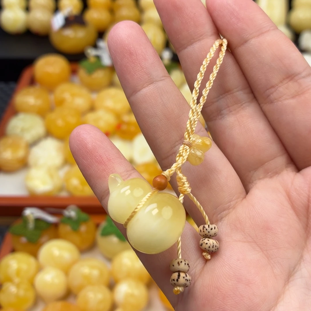 蜜蜡未镶嵌毛衣链蜜蜡