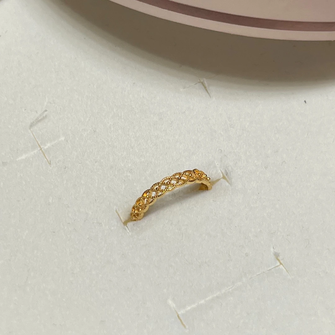【小馨专享】足金999镂空蕾丝戒指