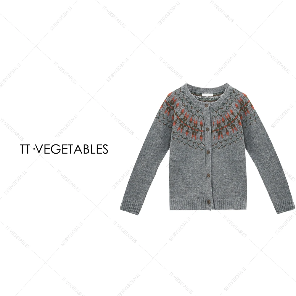 噢芬/小个子【脆樱】百分百绵羊毛秋冬重磅针织慵懒开衫毛衣522468