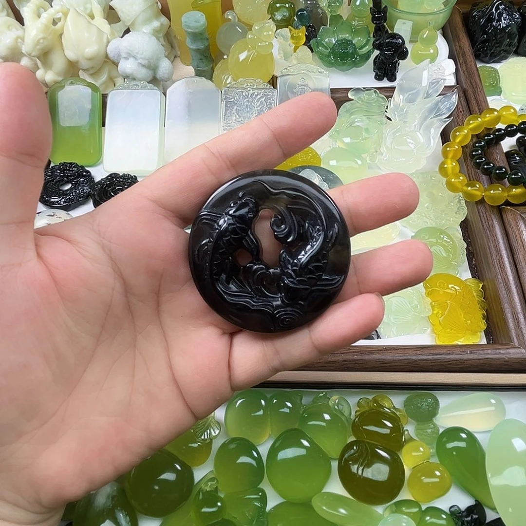 未镶嵌岫玉吊坠(不含链)
