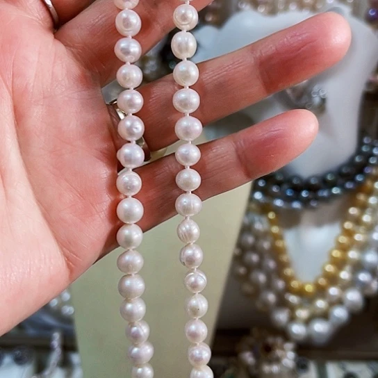 淡水珍珠颈饰合金