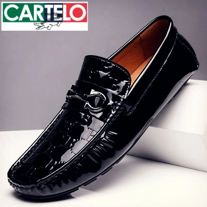 卡帝乐鳄鱼休闲皮鞋男鞋秋季款2025新款轻奢一脚蹬豆豆鞋男士鞋子