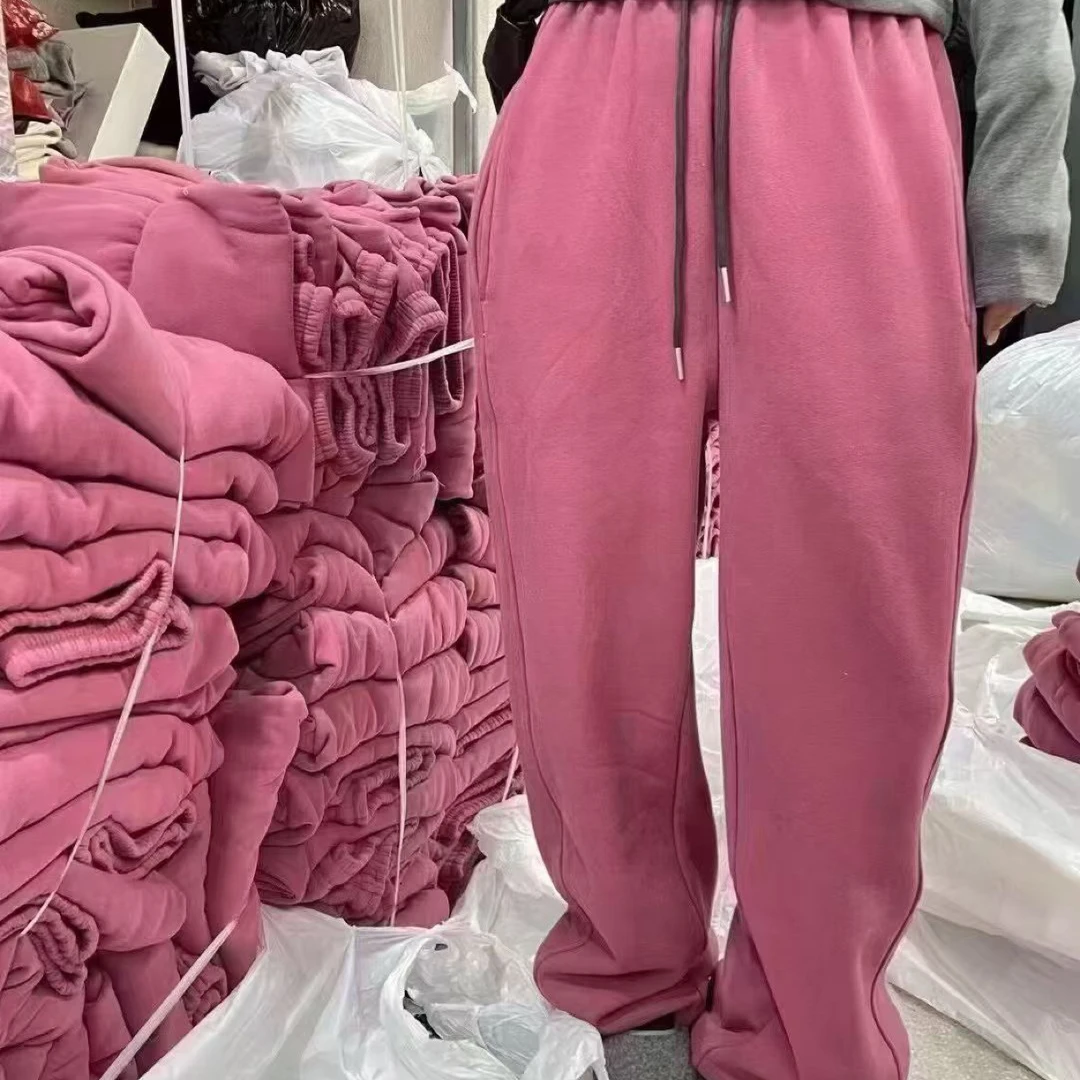 【琦琦】定制款慵懒风韩系加绒抽绳卫裤