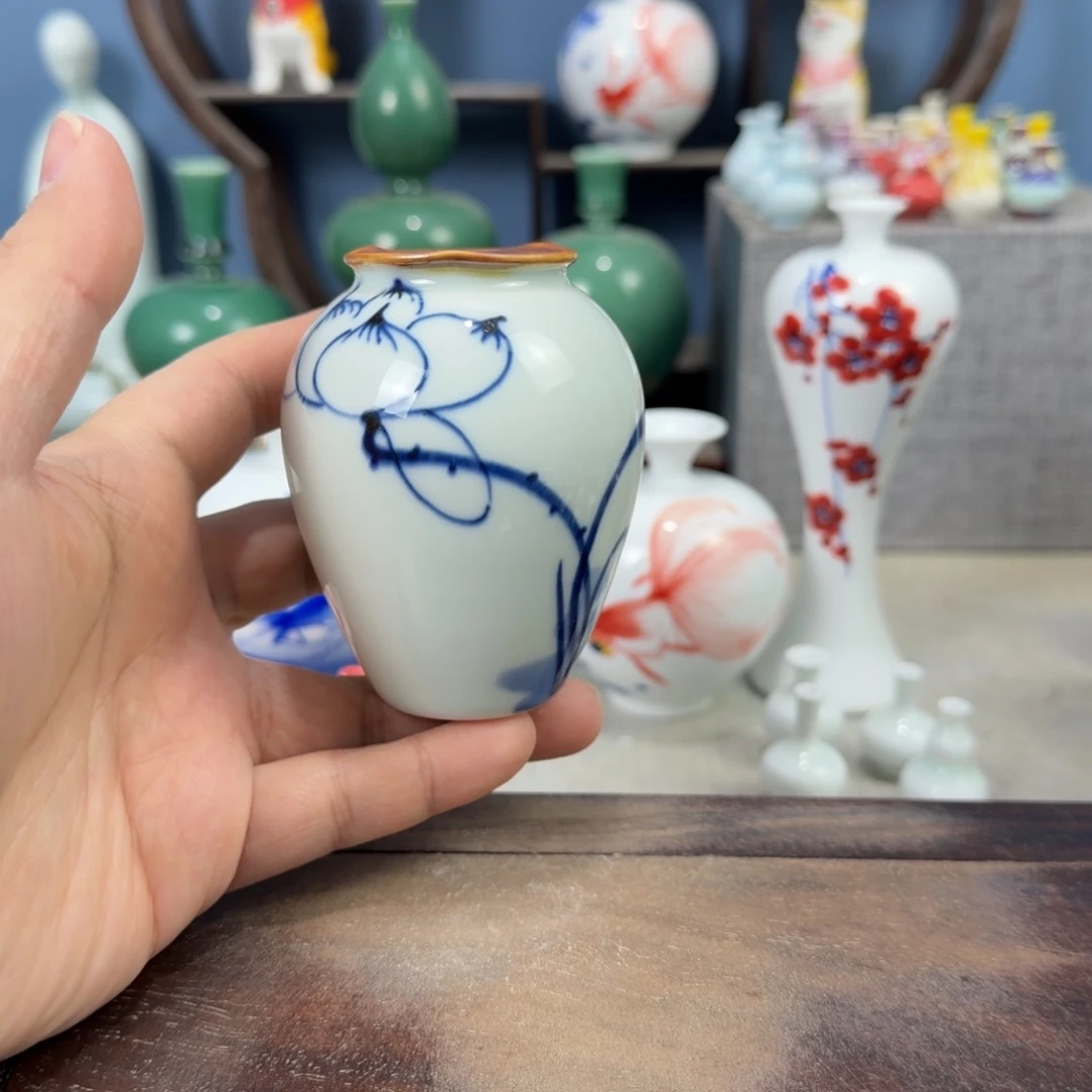 陶瓷手工小花器摆件