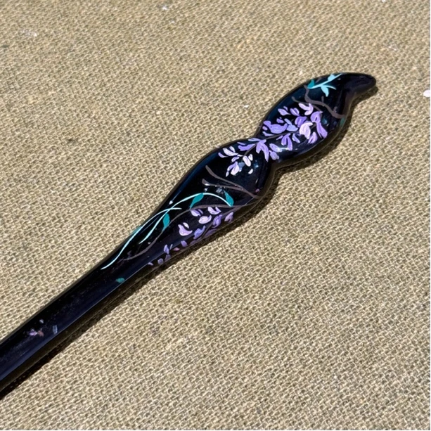 紫藤花螺钿发簪 非遗螺钿手工发簪头饰日常百搭 图案随机