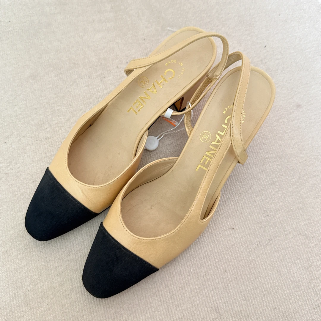 95新 Chanel/香奈儿 麦殿/5cm高跟鞋35码裸色/250524VXQCB05