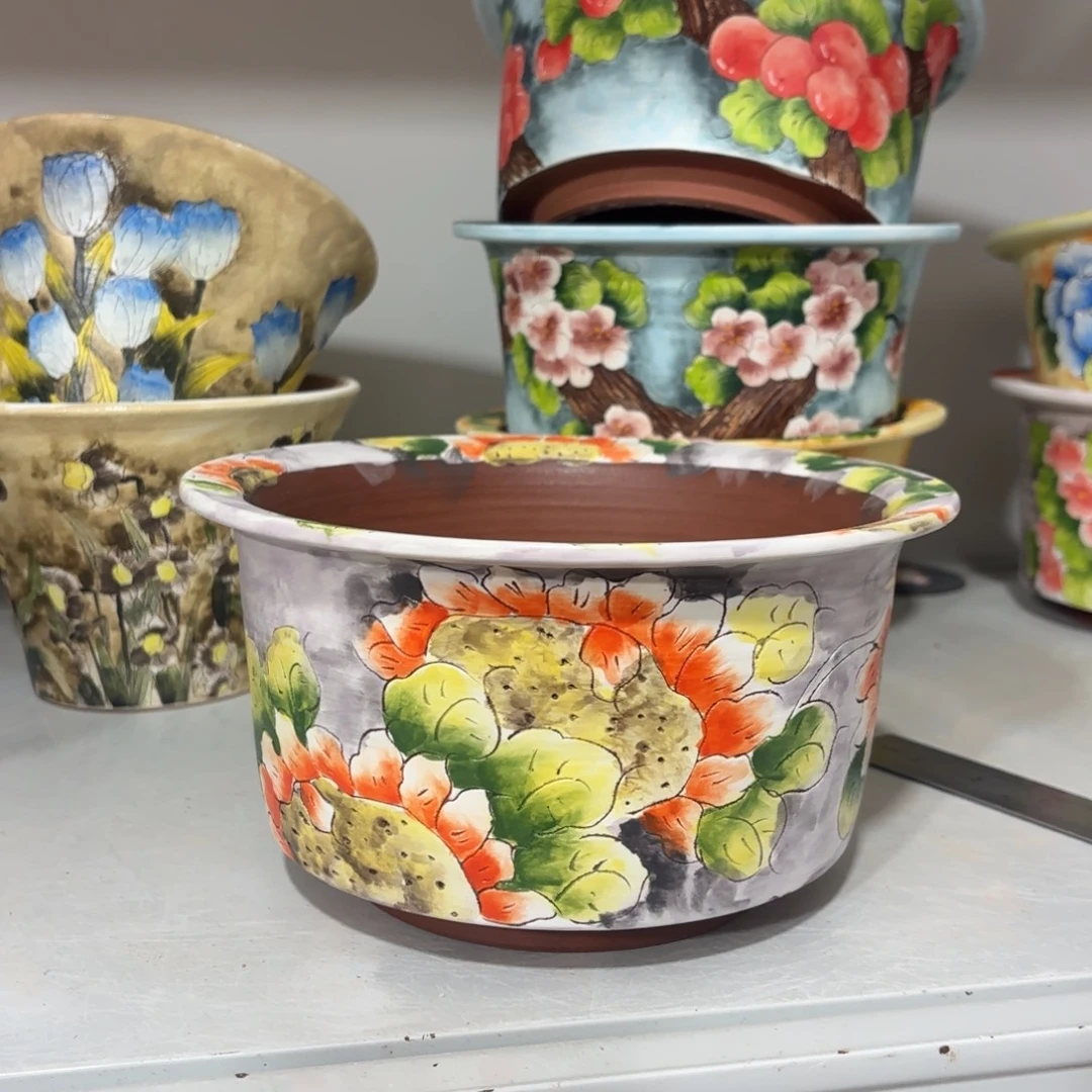 景德镇手绘花盆陶瓷17/10