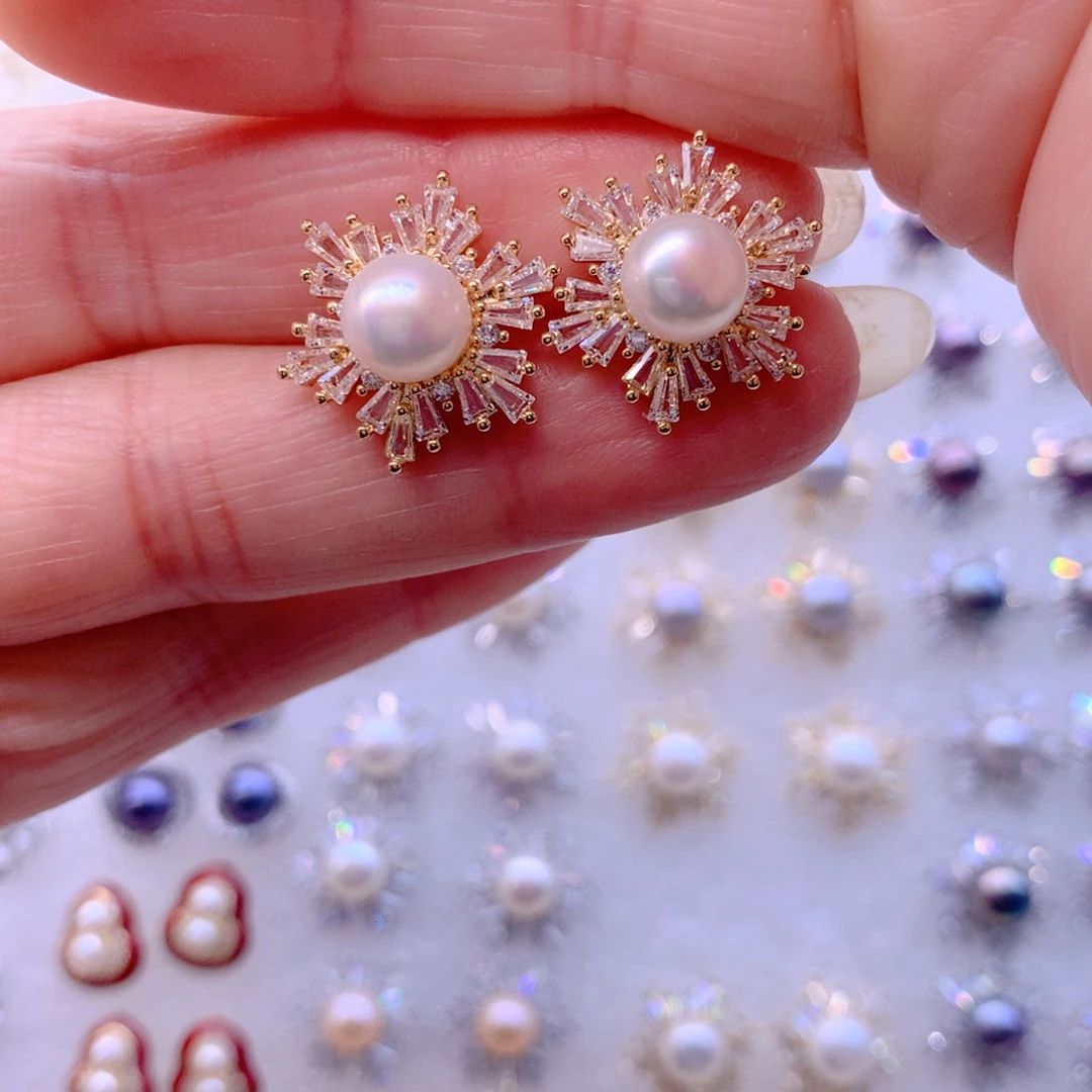 耳饰淡水珍珠合金