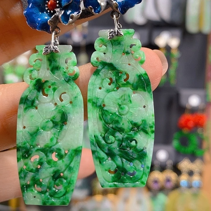 翡翠未镶嵌耳饰翡翠