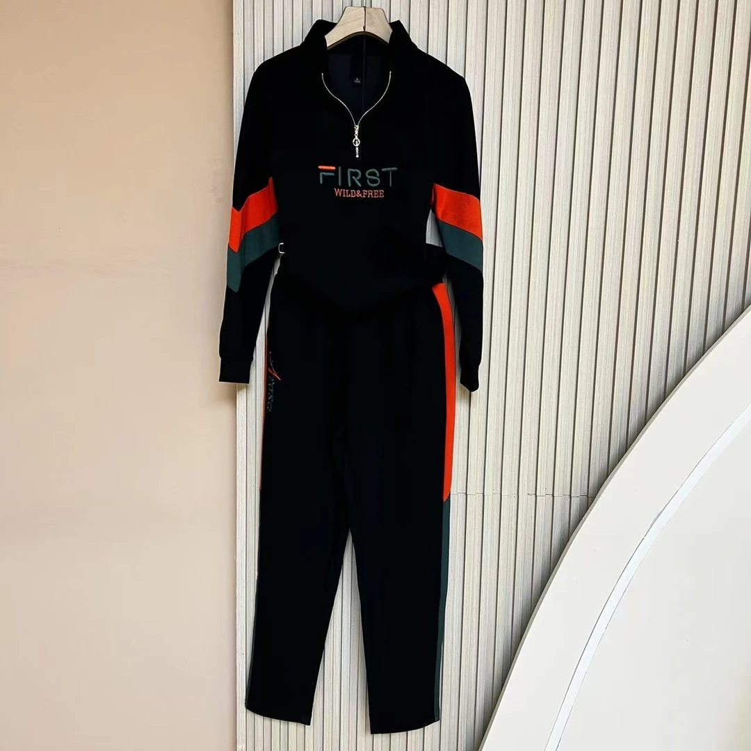 新品女装显瘦百搭韩版时尚休闲运动套装634