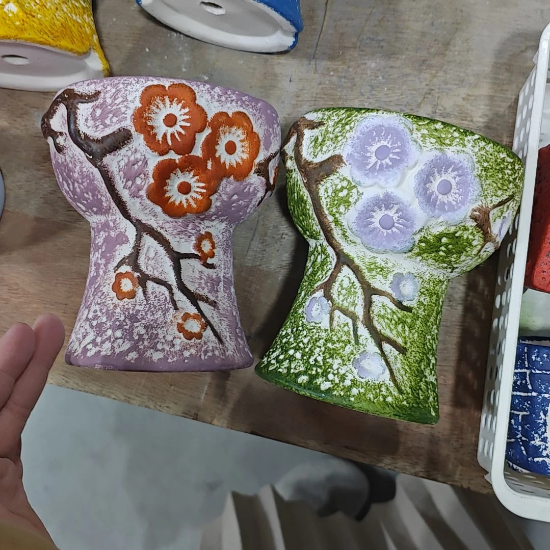 红陶吸水透气的白陶花盆凑满12发货