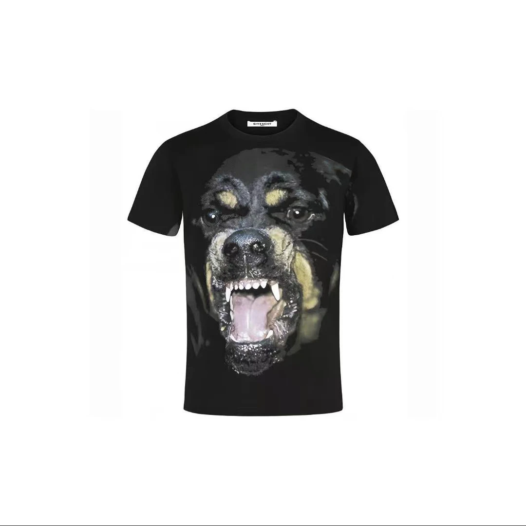 Givenchy/纪梵希狗狗短袖宽松超大版情侣款舒适休闲印花潮流经典
