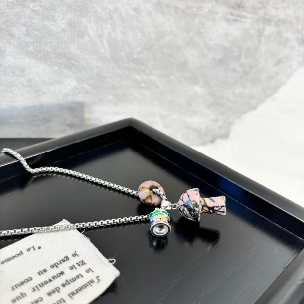 铜合金项链 蘑菇毛衣链XL3452