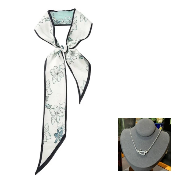 马蹄项链项链 丝巾