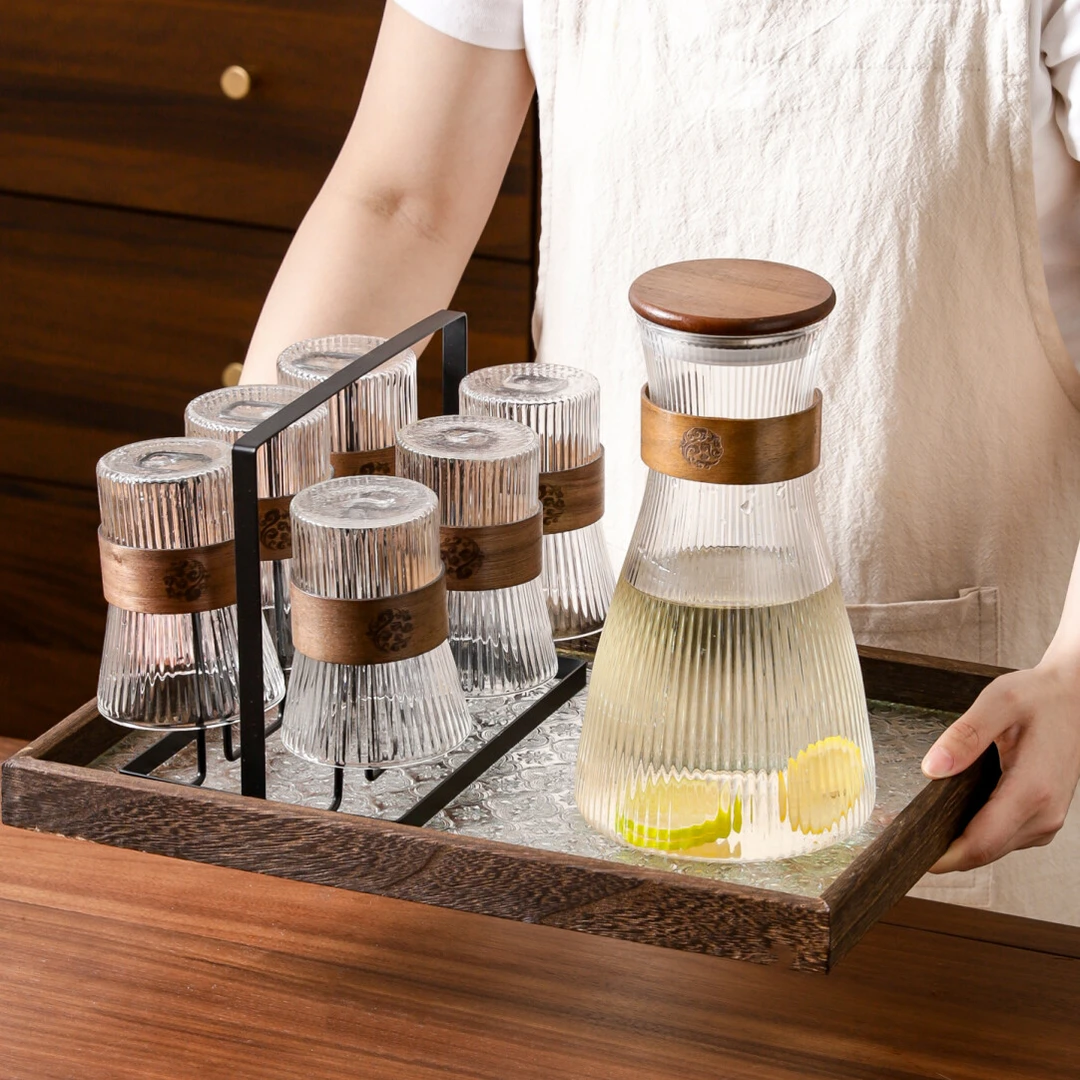 川岛屋中式玻璃冷水壶家用储水泡茶壶耐高温凉水杯凉水壶套装扎壶