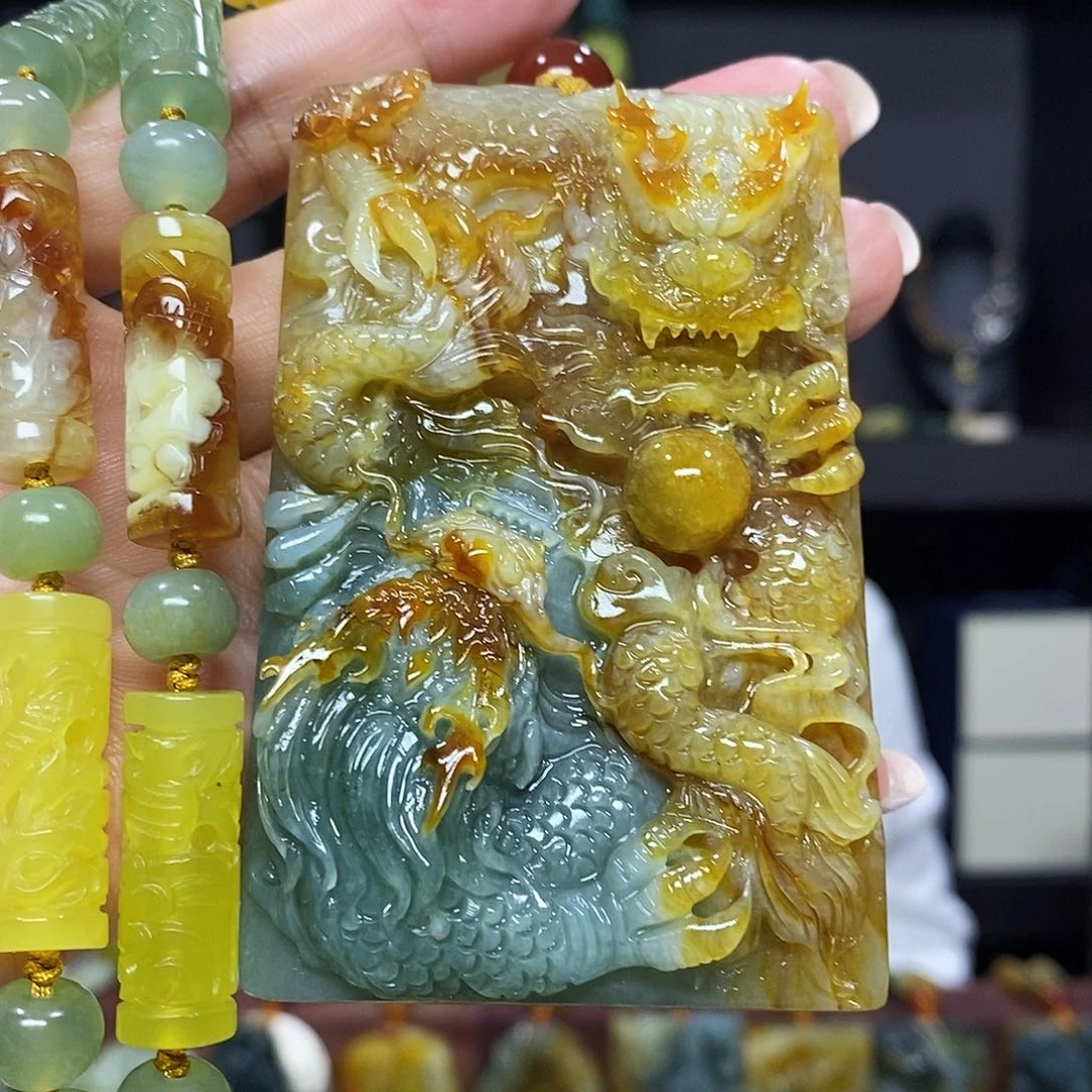 未镶嵌岫玉挂件吊坠项链