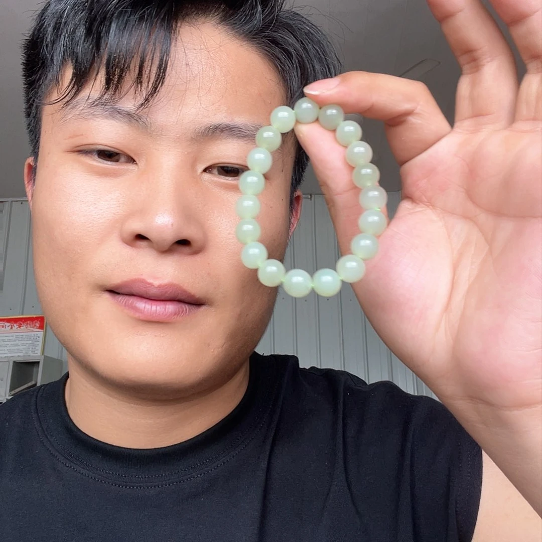 和田玉未镶嵌颈饰新疆且末钢板料手串卡10