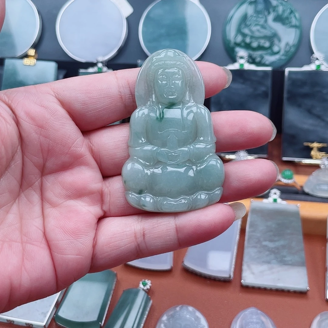 翡翠未镶嵌颈饰天然缅甸翡翠A货