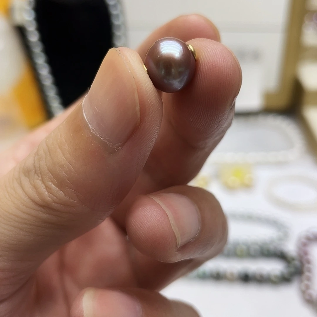 淡水珍珠银S925镶嵌颈饰