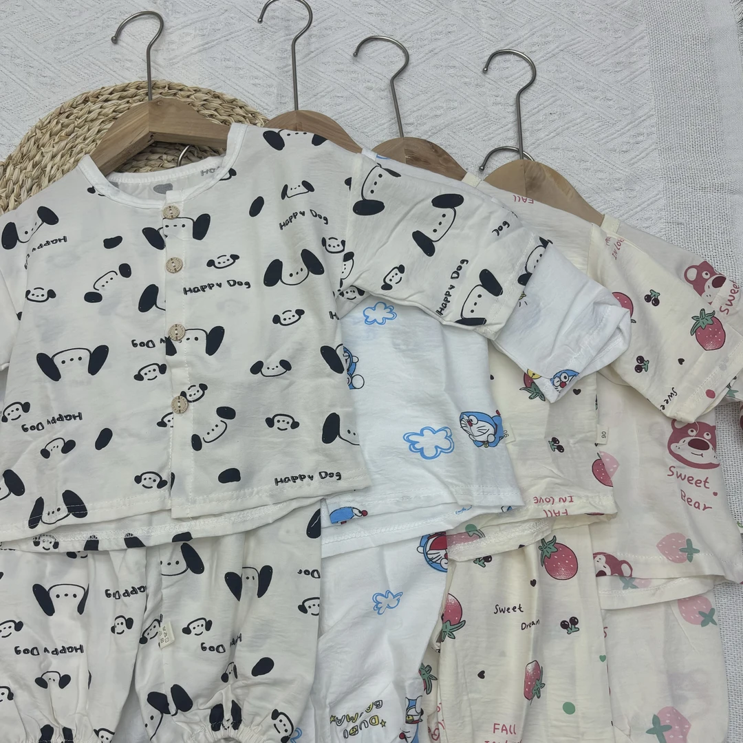 儿童夏季家居服云朵棉套装睡衣七分空调服（实物以直播间讲解为准）