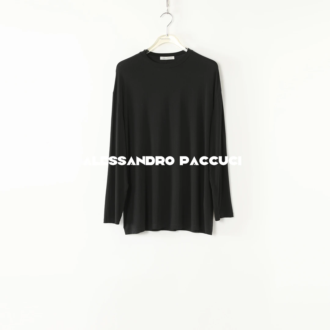 AP洛哥51028TT【星灰眠/蚕丝面膜T】莫代尔+桑蚕丝圆领百搭长袖T恤