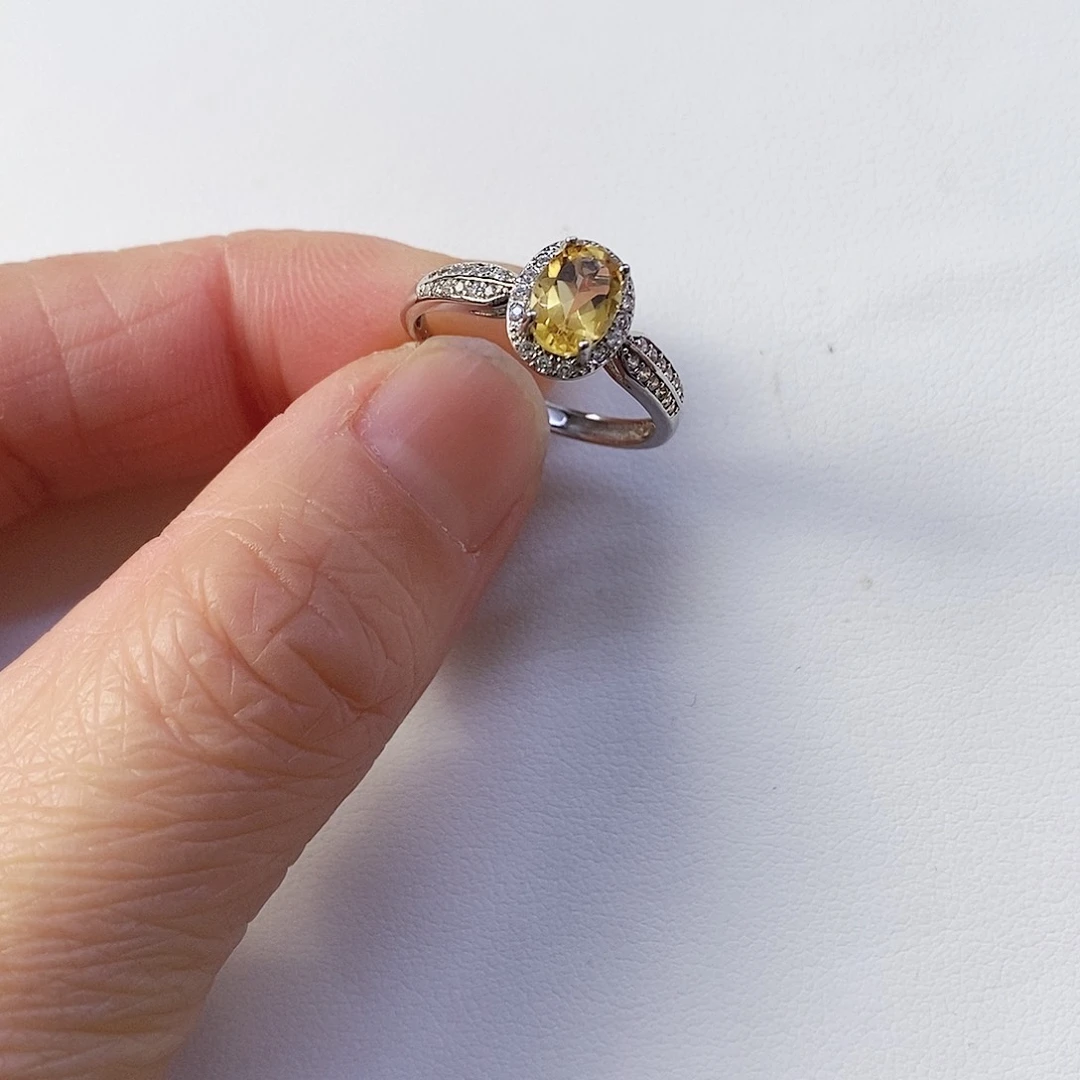 水晶戒指银S925镶嵌福利