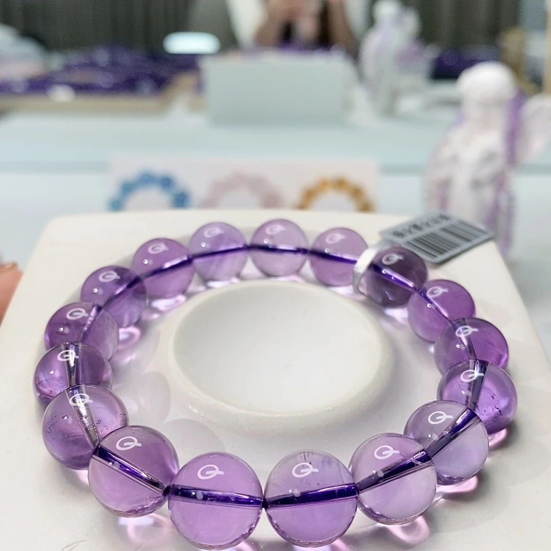 未镶嵌手链水晶巴西紫水晶12M