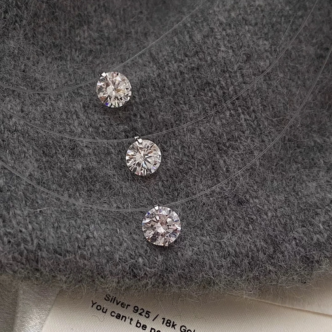 铜合金项链 A-137-ins人鱼之泪项链饰品时尚精致百搭小众简约坠链