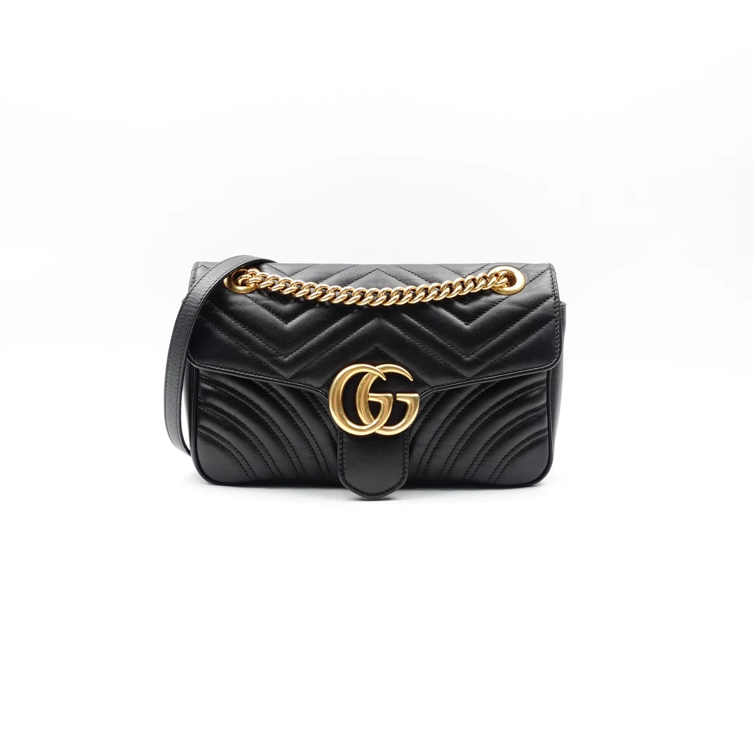 95新 GUCCI/古驰 黑金马蒙单肩包T10203678