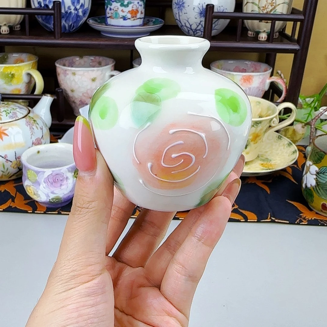 他家茶具瓷器真美花瓶