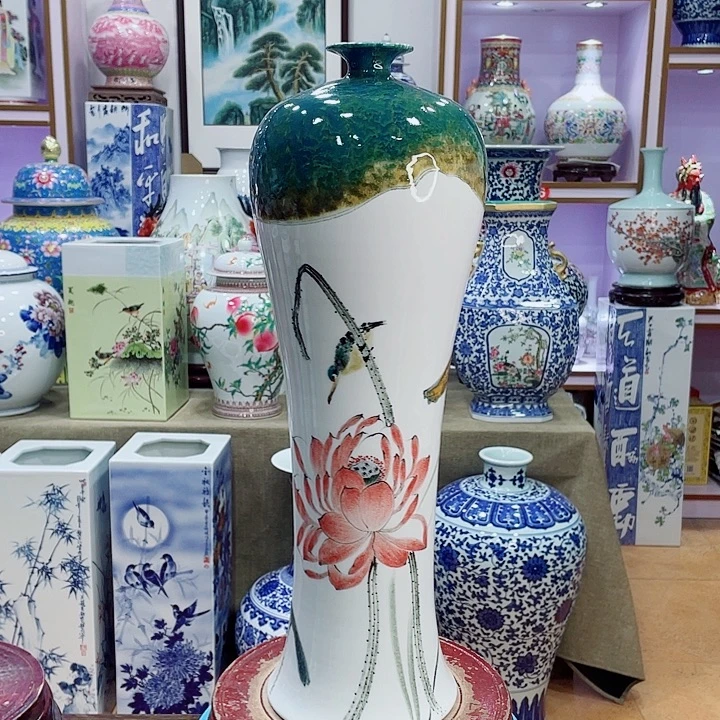 花瓶全手工窑变美人瓶